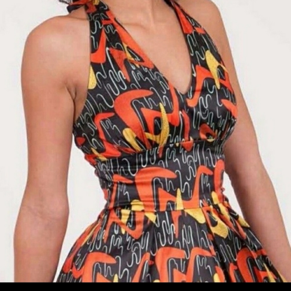 Tatyana "Atomic" halter dress